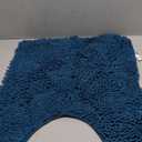 OLANLY Toilet Rugs U-Shaped 24x20, Extra Soft Absorbent Chenille Contour Bathroom Rugs for Toilet, Dry Quickly, Machine Washable, Non-Slip Bath Mat, Peacock Blue