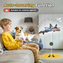 Foam RC Airplane Drone for Kids, Remote Control Helicopter, Toy Plane Fighter Jet with LED Light, Auto Hover, 360Flip, 2 Batteries (16 Mins Flight), Easy to Fly for Beginners