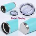 20 oz Stainless Steel Vacuum Insulated Tumbler with double-wall, lid, straw, and straw brush suitable mug for travel, coffee, juice, or water. (White)