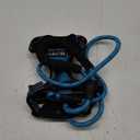 No Pull Dog Harness Adjustable Reflective Oxford Easy Control Medium Large Dog Harness with A Free Heavy Duty 5ft Dog Leash (S (Neck: 13"-18", Chest: 17.5"-22"), Blue Harness+Leash)
