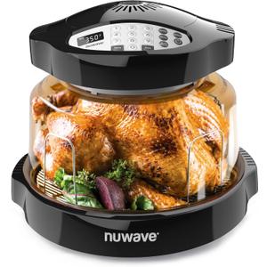 Nuwave Pro Plus 2 Infra-Red Oven, Countertop, Convection, Cook Fresh or Frozen, No Defrosting or Preheating, Cook Healthy, 360 Surround Heat, Adjustable Temps, 100 Presets, 50 Memory, Tough Power Dome (Black)