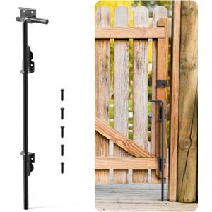 24" Cane Bolt Gate Drop Rod for Wood Fence Heavy Duty Gate Hardware, Gate Ground Latch for Wooden Fences Metal Gates Stopper for Gate Ground, Iron Gate Drop Pin Holding Gate to The Ground 1PCS