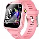 Cosjoype Kids Game Smart Watch Gift for Girls Age 6-12, 24 Puzzle Games HD Touch Screen Kids Watches with Video Camera Music Player Pedometer Flashlight 12/24hr Toys for 7 8 9 10 11 12 Year Old Girls