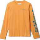 Columbia Boys' Terminal Tackle Long Sleeve Tee (Summer Orange/Blue Echo Logo) 2T