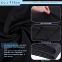 Kesfey 6 Packs Round Table Cloths 90 Inch Black Circle Bulk Linen Tablecloth Wrinkle Resistant Tablecloths Washable Polyester Fabric Round Table Cover for Wedding Camping Banquet Dining Party