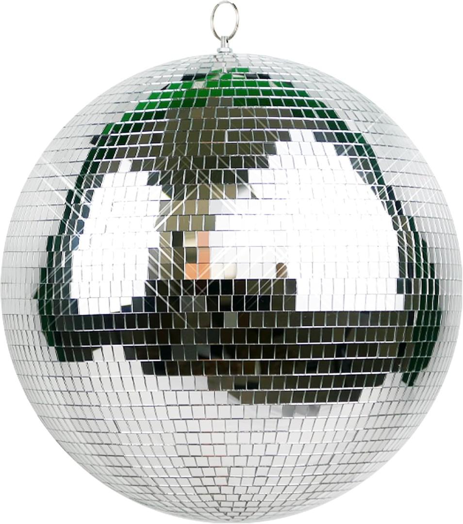16-Inch Large Disco Ball Big Hanging Mirror Ball Disco Ball Decor for Disco Party Decorations, Weddings, Events, Disco Christmas Decor, and Home Celebration