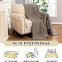MEETSKY Small Couch Cover Oversized Armchair Sofa Cover Washable for Dogs Sofa Single Recliner, Chenille Sofa Throw Slipcover for Pets Sofa Cover Thick, 71" x 91", Sand