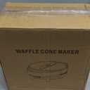 Waffle Cone Maker and Ice Cream Cone Maker with Cone Roller, 1000W Double Side Even Heating Thin Waffle Maker, Makes Crispy Waffle Cones, 7.5" Nonstick Plate Waffle Cone Maker Machine, Easy to Clean (Black)