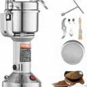 VEVOR 750g Electric Grain Mill Grinder, High Speed 2000W Commercial Spice Grinders, Stainless Steel Pulverizer Powder Machine, for Dry Grains Spices Cereals Coffee Corn Pepper, Straight Type
