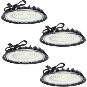 200 Watt High Bay LED Light 28000 Lumen ETL Listed 5000K Bright White, 800W HPS or MH Bulbs Equivalent, Industrial Warehouse Lamp Fixtures, AC 90-277V 4 Pack