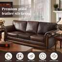 BSZHTECH Leather Repair Tape Self-Adhesive Leather Repair Patch for Couch Furniture Sofas Car Seats Advanced PU Vinyl Leather Repair Kit(Dark Coffee, 23.6 X 79 inch)