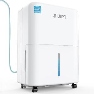 80 Pints Dehumidifier with Pump, Sijipt Energy Star Dehumidifier for Basement Home and Large Room with 6.56 inch Drain Hose, Auto-Shutoff 24H Timer, and Memory Starting