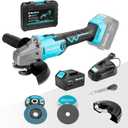 DURATECH 20V Cordless Angle Grinder Kit, Brushless Motor, 4-1/2" Disc, 4.0Ah Li-ion Battery and Fast Charger, Battery Powered Portable Grinder Tools for Cutting and Grinding Metal
