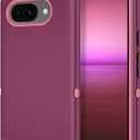 I-HONVA for Google Pixel 9A Case Shockproof Dust/Drop Proof 3-Layer Full Body Protection [Without Screen Protector] Rugged Heavy Duty Cover Case for Google Pixel 9A 6.3 inch,Purple/Pink