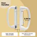 Built Industrial Sliding Glass Door Handle & Lock - Mortise Style White Diecast, Fits 3-15/16 in Hole Spacing - Replacement Patio Handle Set & Sliding Door Lock