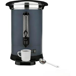 80-Cup Commercial Coffee Urn, 12L / 3.2Gal Double Wall Insulation Coffee Dispenser, Stainless Steel Hot Water Urn, Large Hot Beverage Dispenser with Automatic Temperature Control for Buffet Catering