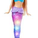 Barbie Dreamtopia Doll, Mermaid Toy with Water-Activated Light-Up Tail, Pink-Streaked Hair & 4 Colorful Light Shows