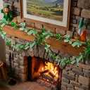 Kathfly 6ft St Patricks Day Garland Farmhouse St Patricks Day Decorations Burlap Shamrock Garland for Festival Party Mantle Bedroom Office Home Classroom Indoor Outdoor Holiday