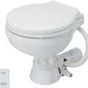Johnson Pumps 80-47435-01 AquaT Compact Standard Electric Marine Toilet, 12V, White