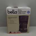 bella 12 Cup Programmable Coffee Marker, Reusable Dishwasher Safe Accessories, Easy LCD diaply, Auto Shutoff, 900 watt, Plum