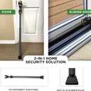 Adjustable Sliding Door Security Bar, Door Jammer 2-in-1 Adjustable Door Knob and Sliding Patio Door Stoppers Security with Alarm, 40 Different Adjustments by Guard Dog Security