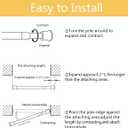 YYWL&HP 3 Pack Spring Tension Telescopic Rod Curtain Rods Adjustable Eextension Telescopic Rod, Suitable for Closet, Window, Kitchen, Bathroom, Cabinet, Wardrobe (41.1"-70.9" 3PCS WHITE)