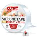 XFasten Self-fusing Silicone Tape Pro, White, 1.5-Inch x 15-Feet, 30mils Heavy-Duty Plumbing Tape for Leaks, Radiator Hose, Drain Pipes, Electrical Cords, and Garden Hose, High Pressure Resistant