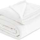 Bedsure GentleSoft Fleece Blankets Queen Size White - Bed Blanket Soft Lightweight Plush Fuzzy Cozy Luxury Microfiber, 90x90 inches