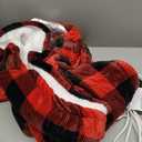 Homemate Electric Blanket Heated Throw - 50x60 Ultra Soft Cozy Flannel Heating Blanket with 10 Fast Heat Levels 8 Hours Auto Off Over-Heated Protection ETL Certification Keep Warm in Home Office (Red-Black)