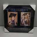 GraduatePro Then and Now Graduation Picture Frame for 2 Photos, HD Real Glass -Double 5x7 Frame, Graduation Gift for Son, Daughter, High School & College Graduate Keepsake for Parents