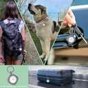 ADITYNA Cotton Dog Collar with AirTag Holder - Heavy-Duty Metal Buckle, Breathable, Easy Adjustable for Medium & Large Breeds - for Walking, Training (Bright Rainbow, Fits 15-21" Necks)