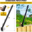 8-Pack Angle 25 Fence Post Extender, 31" Fence Barbed Wire Extend Armfor Outdoor Fences to Increase Height, Protect Privacy and Pets Jumping Off (8, 31in-25Angles - Wood Post)