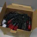 2-Pack Connectable C9 Christmas Lights Outdoor Indoor, 66 FT 100 LED Christmas String Lights Plug in with 8 Modes & Timer, Waterproof Fairy Twinkle Light for Xmas Tree Yard Decorations (Red and White)