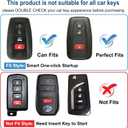 for Toyota RAV4 Corolla 2018-2022 Key Fob Cover with Keychain Premium ABS Key Shells with Camry C-HR Avalon Highlander Prius
