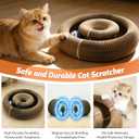 2 Pack Magic Organ Cat Scratcher Toys, Foldable & Reversible Accordion Kitty Toy with Bell Balls, Interactive Cardboard Scratching Board Scratcher Pad for Indoor Cats