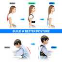 Lexniush Posture Corrector for Kids Teenagers, Updated Adjustable Upper Back Posture Brace for Boys/Girls, Breathable Back Support Braces for Scoliosis, Hunchback, Pain Relief, Spine Corrector, Small