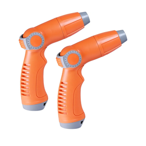 YAMATIC Garden Hose Nozzle with High Pressure Jet, Water Spray Nozzle with Thumb Control On Off Valve for Watering Garden, Washing Cars, and Showering Pets - ABS Comfortable Anti-slip Grip, 2PCS
