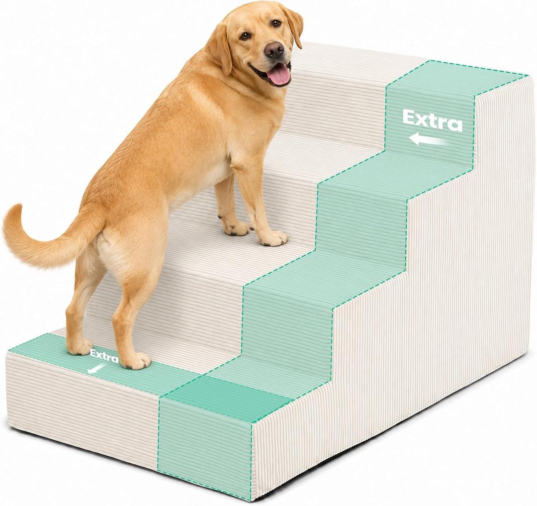 Dog Stairs for Large Dogs, 24" H Extra Wide Pet Steps for High Beds