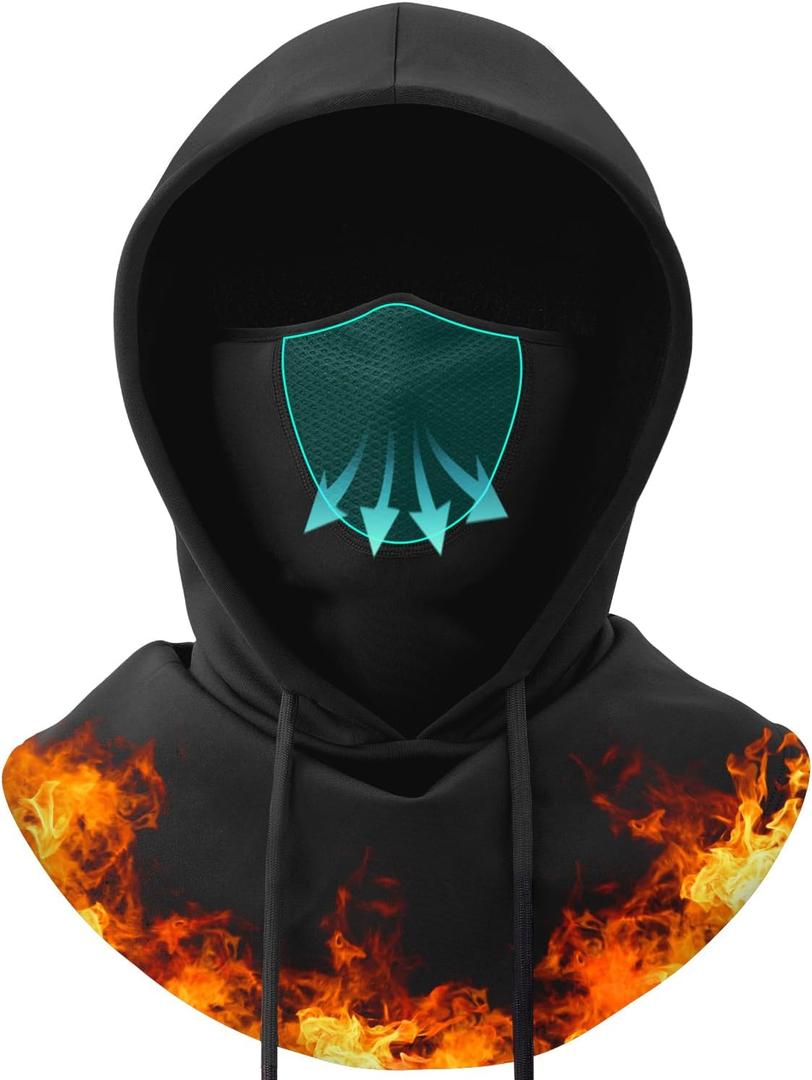 3 in 1 Winter Thermal Balaclava Hood Face Mask with Ear Loops Men Women Fleece Breathable Ski Mask-Cold Weather Windproof
