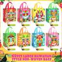 Riakrum 32 Pcs Gift Bag with Handles Reusable Tote Bags Non Woven Gift Bags Bulk Treat Bag for Kids Classroom Gifts Exchange Party Favor, 8.7 x 9.2 x 4.3 Inch