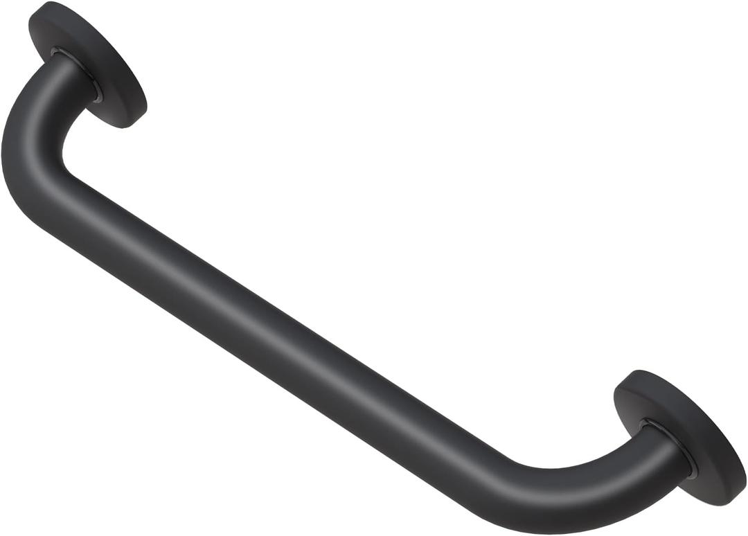 ROTHLEY 18 Inch Grab Bar for Bathtubs and Showers: Stainless Steel Shower Grab Bar Wall Mounted Shower Handle with Concealed Screws for Toilet Assistance (Matte Black)