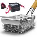 HOUSE AGAIN Grill Brush Bristle Free + Collapsible Water Bucket, Safe BBQ Outdoor Grill Accessories Cleaning Brush Scraper with Durable Dunk Tank for Great Value Bundle/Ideal for Dad