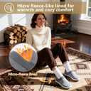 STQ Women's Slippers Indoor with Slip on Cozy House Shoes Non Slip Warm Loafers (Gray)