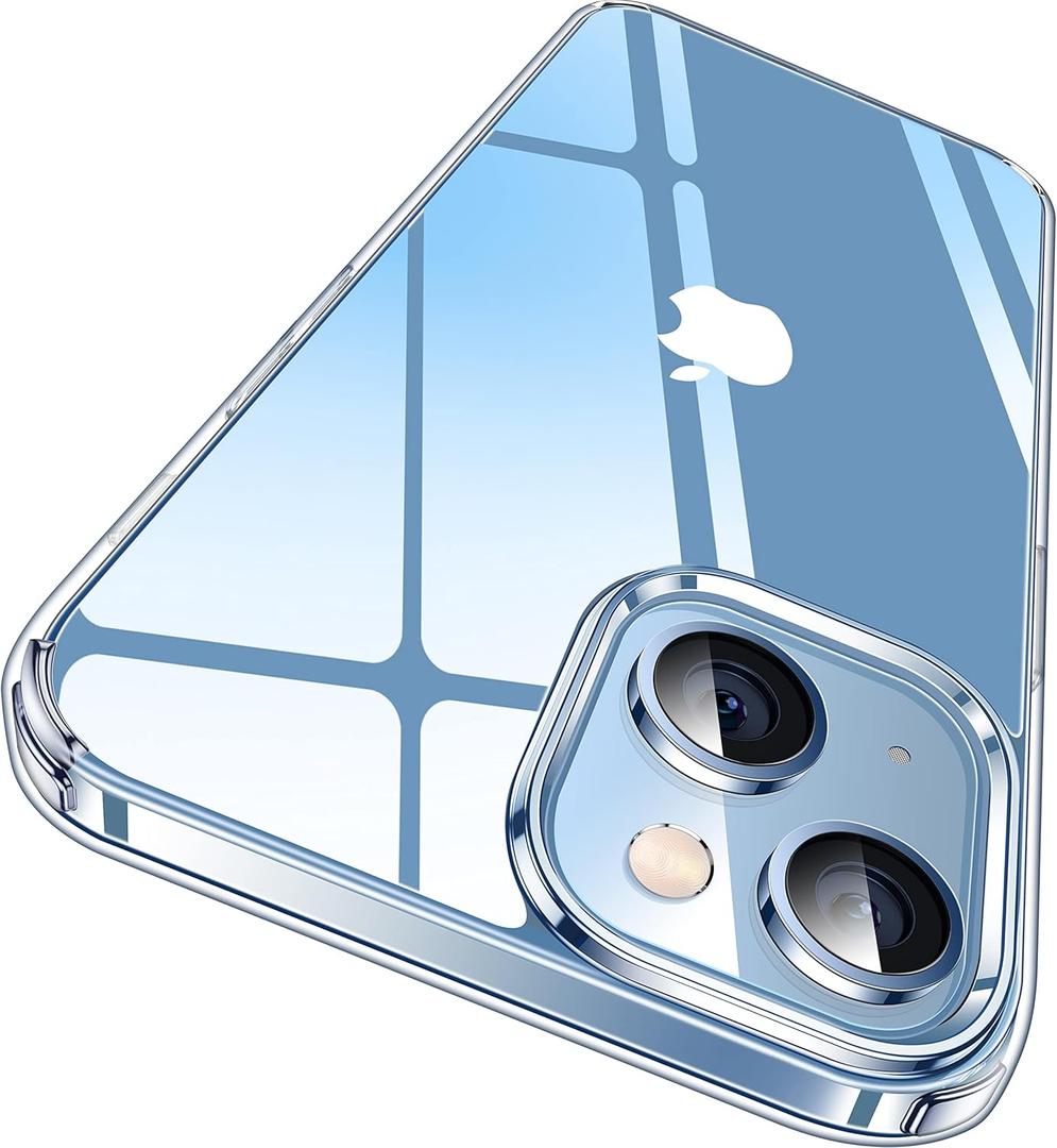 CASEKOO for iPhone 14 Case/iPhone 13 Case Crystal Clear, [Not Yellowing] [Military Grade Drop Protection] Shockproof Protective Phone Case for Women Men 6.1 inch, Clear