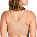 HSIA Posture Bras for Women - Front Closure Bra for Women No Underwire Back Support Plus Size Full Coverage Bra (M)