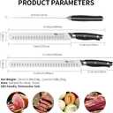 MAD SHARK Brisket Slicing Knife, 10 inch BBQ Knife Razor Sharp Curved Butcher Breaking Knives for Meat Cutting, knives for men with Gift Box
