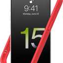 RhinoShield Bumper Case Compatible with [iPhone 15] | CrashGuard - Shock Absorbent Slim Design Protective Cover 3.5M / 11ft Drop Protection - Red