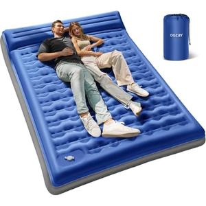 OGERY Sleeping Pad for Camping, 6" Extra-Thick Reinforced Camping Sleeping Pad with Pillows & Built-in Foot Pump, Ultralight Self Inflating Air Mattress Mat for Tent Hiking Essentials Gear