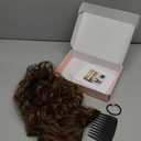 REECHO Curly Hair Extensions, 4PCS 16 inch Clip in Hair Extensions Lace Weft Short Curly Hair Extensions Clip Ins Invisible Natural Hairpieces for Women, Light Brown
