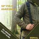 GORAL 2-Point Rifle Sling Strap with Swivels Hooks, Gun Sling with Padded Shoulder Strap Length Adjuster and Two Points Secured Swivel for Outdoors, Hunting and More